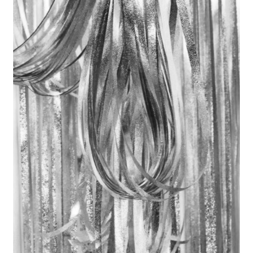 Kurtyna chromowana dekoracja srebrny 1x2m